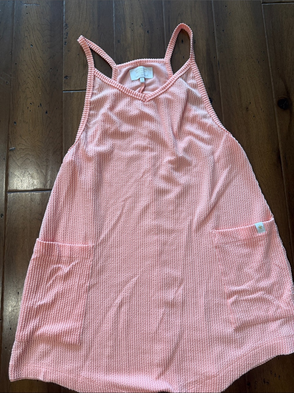 Women's Coral Romper with Pockets